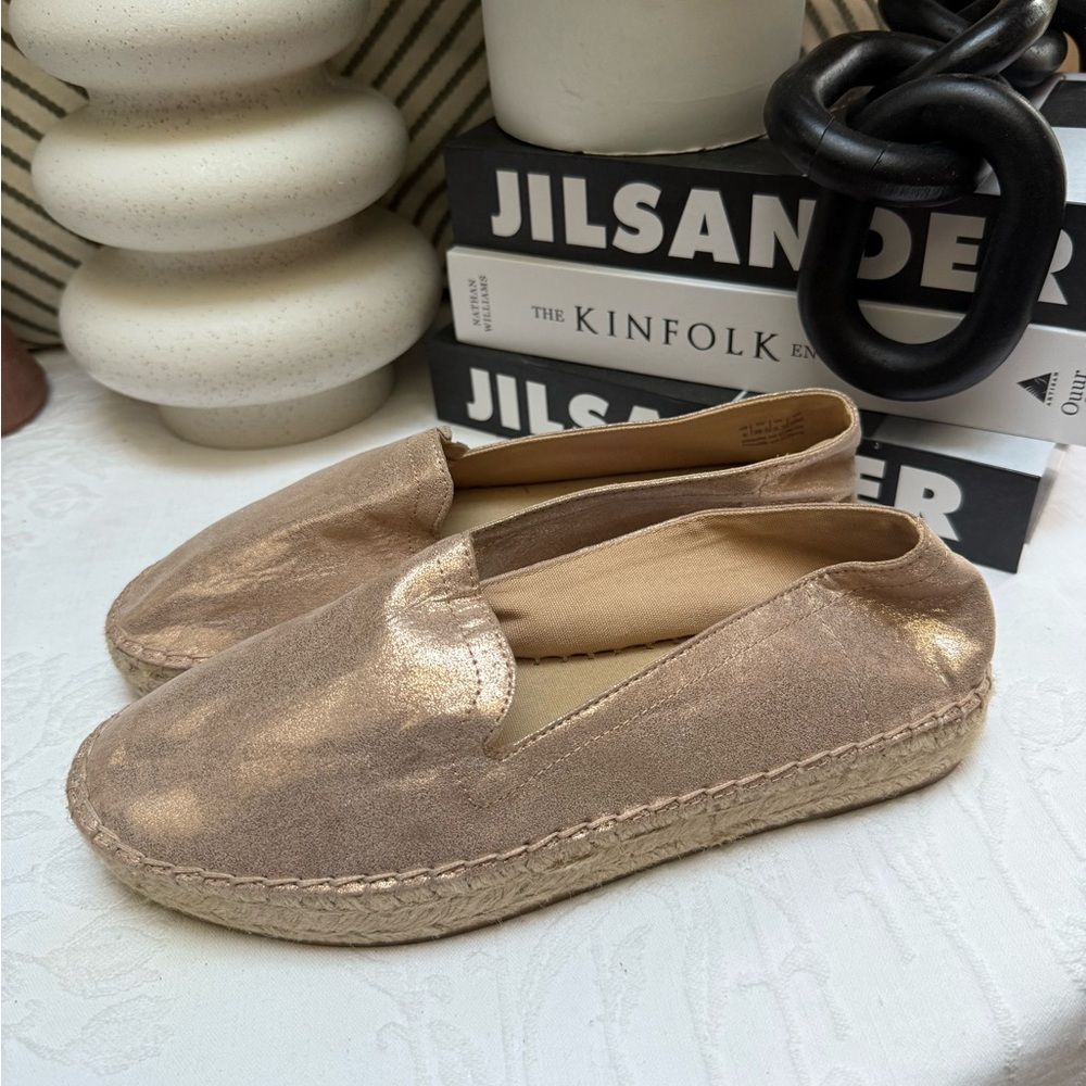 GAP Gold Espadrille Slip-On Flats